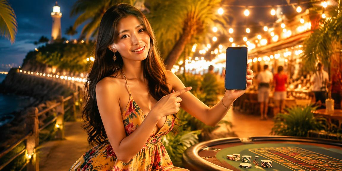 Quang cảnh chợ đêm Vũng Tàu nhộn nhịp, người dùng tham khảo thông tin giải trí và cá cược trực tuyến qua điện thoại